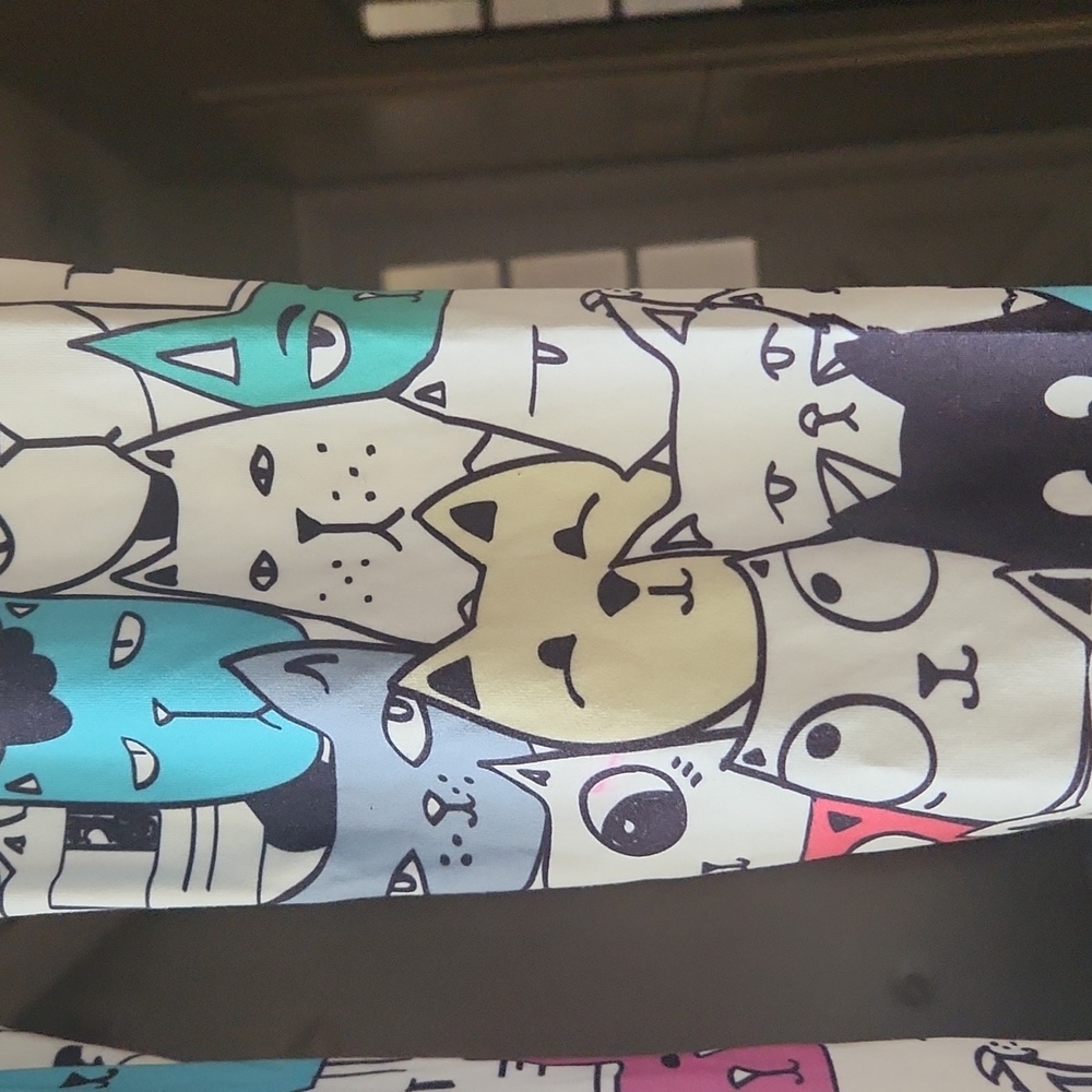 P19 Kid's Cat lover leggings blue, yellow, pink, green etc
